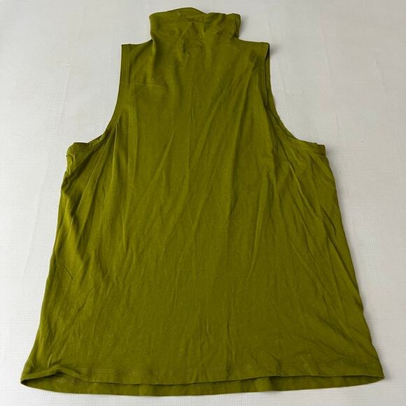 J. Crew Tissue Mockneck Tank Green Women Size Large - Picture 2 of 8